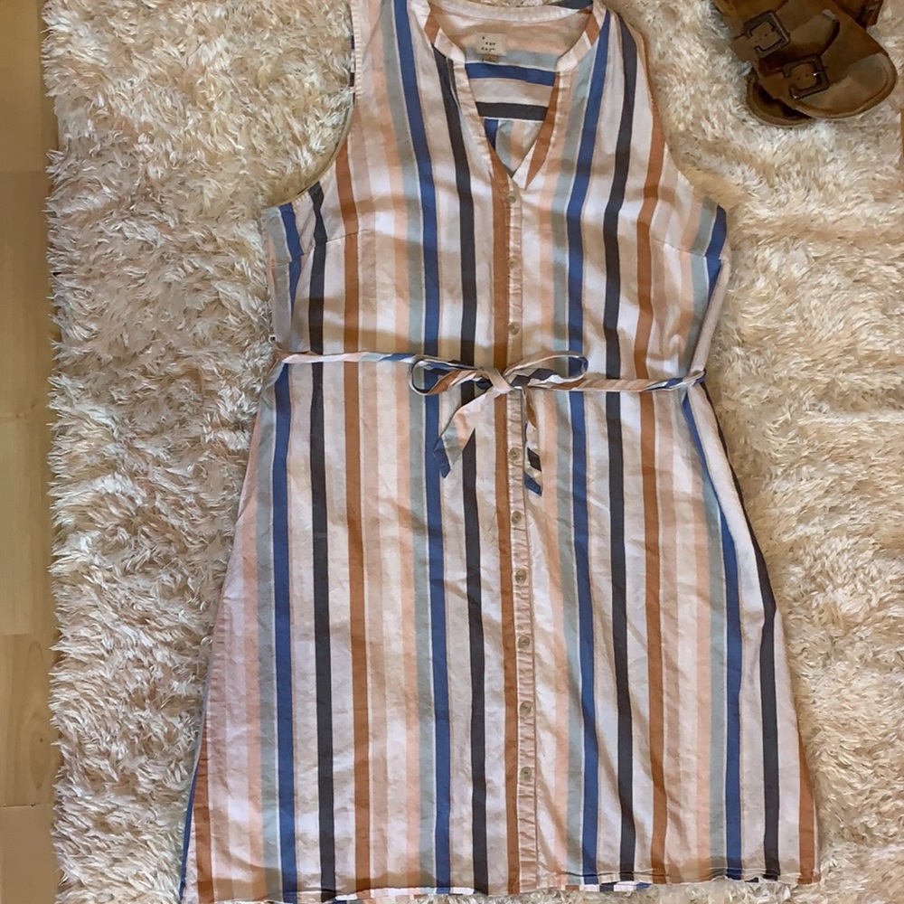 A-Line button front dress